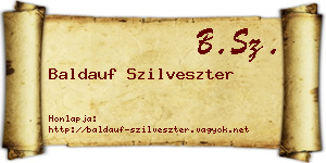 Baldauf Szilveszter névjegykártya