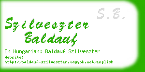 szilveszter baldauf business card